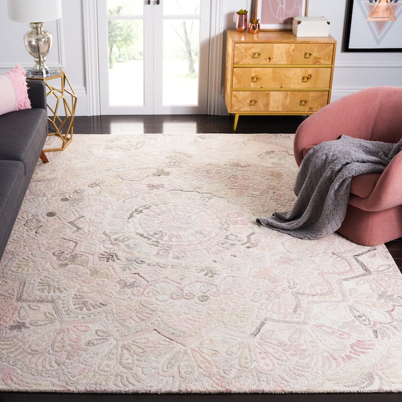 SAFAVIEH Handmade Marquee Genta Modern Medallion Wool Rug