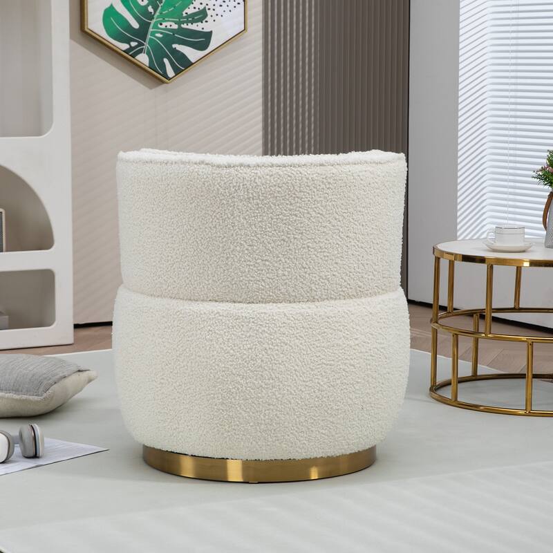360 Degree Swivel Cuddle Barrel Sofa Chairs with Wide Upholstered