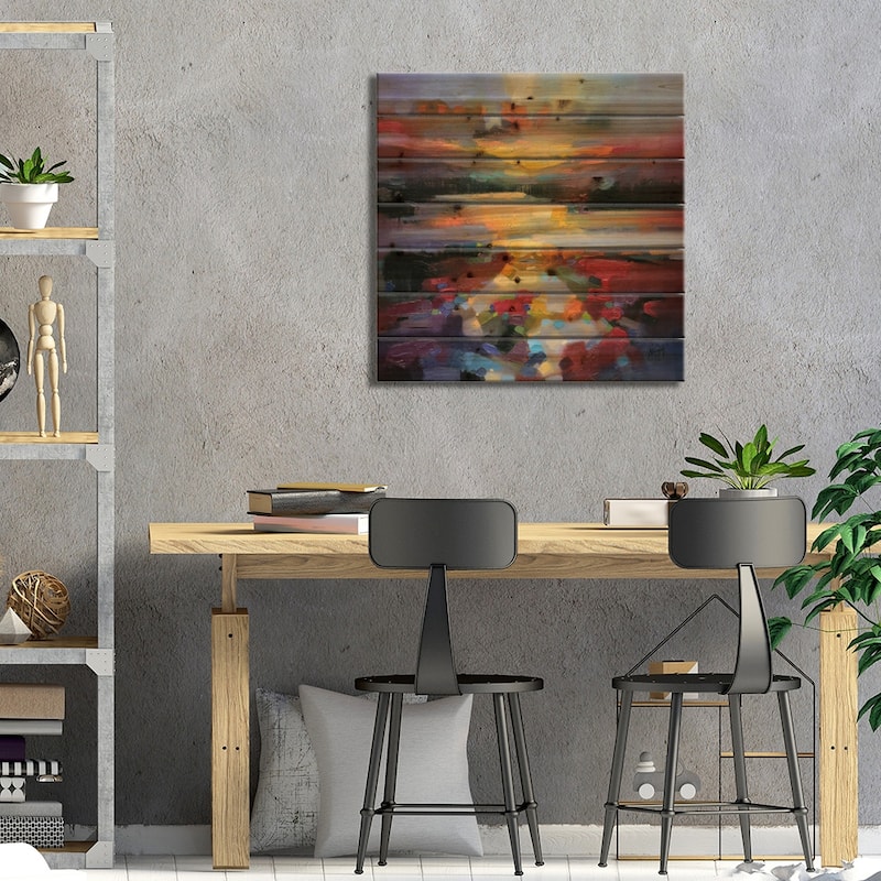 Glen Spean Red Print On Wood by Scott Naismith - Multi-Color