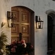 preview thumbnail 5 of 6, VAXCEL Cottage Grove 1-Light Matte Black Outdoor Wall Sconce made of Durable Metal, Clear Glass Shade, LED Compatible