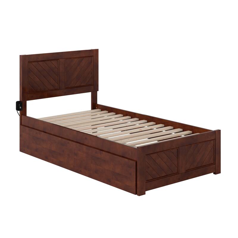 AFI, Canyon Platform Bed with Matching Footboard & Trundle