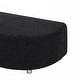 preview thumbnail 5 of 3, Upholstery Cambered Ottoman Combination Sofa Footstool Black