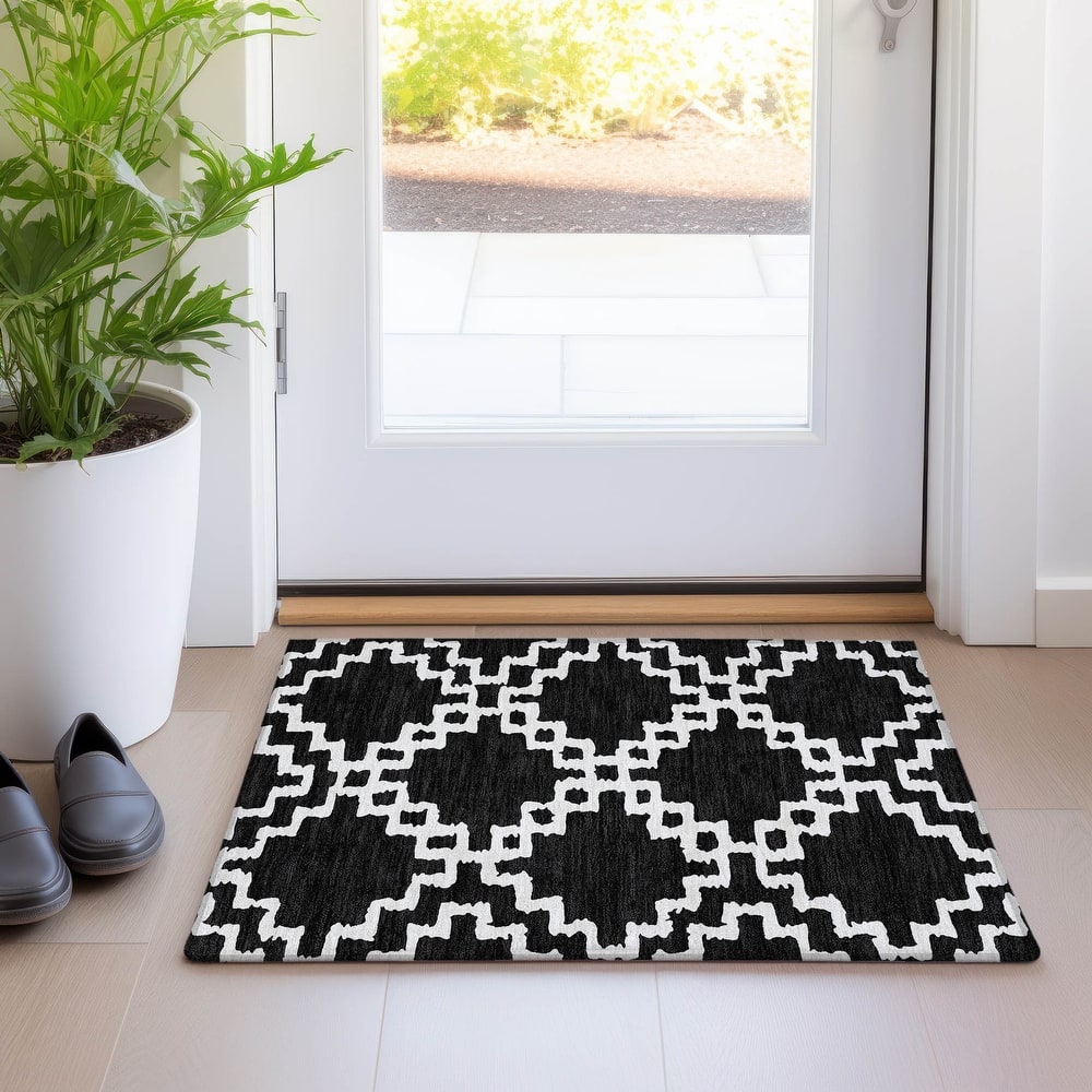 Premium Washable Super Soft Geo Trellis Mayfield Rug