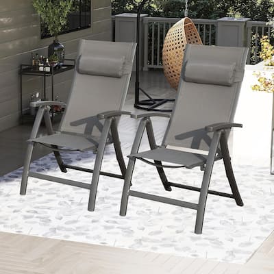 Patio Folding Chairs Set of 2