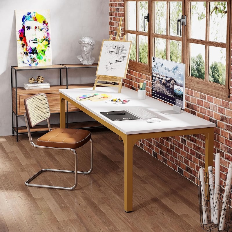 78.7" Extra Long Computer Desk/Table, Work Desk, Double Workstation Desk for Home Office