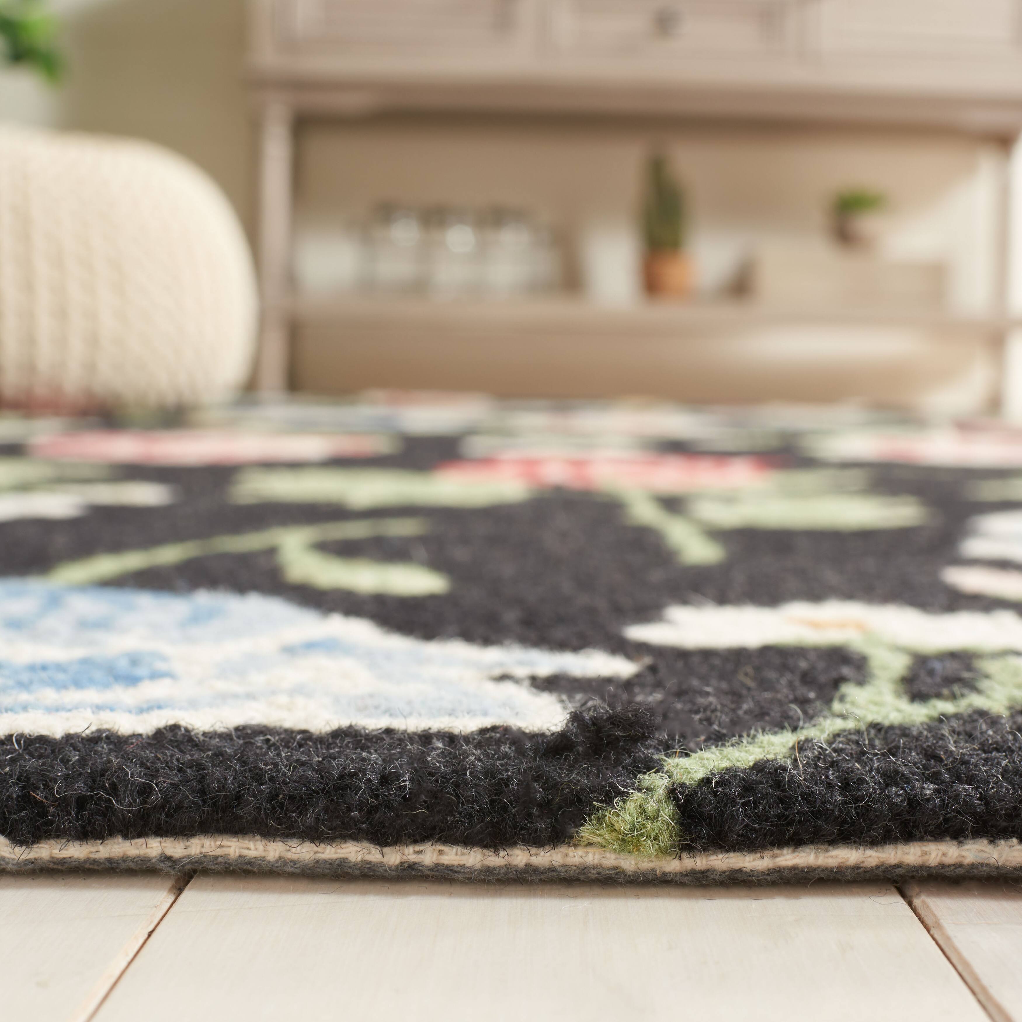 SAFAVIEH Handmade Chelsea Agunde French Country Floral Wool Rug On