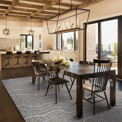 Grace Ruffle Taupe Indoor/ Outdoor Area Rug