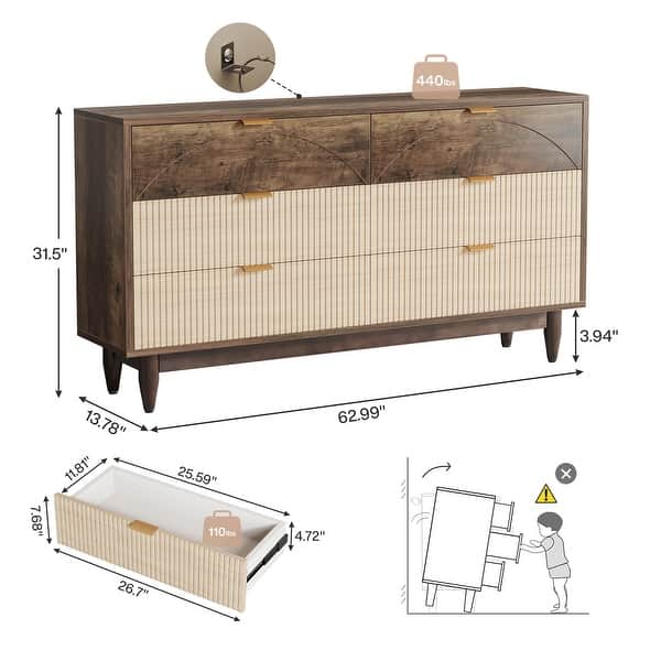 55 Inches Modern Chest of Drawers - Bed Bath & Beyond - 42479900