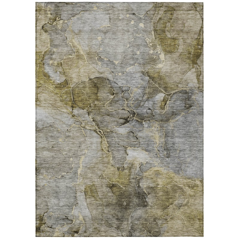 Machine Washable Indoor/ Outdoor Chantille Abstract Modern Rug