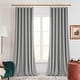 preview thumbnail 87 of 95, Deconovo Velvet Room Darkening Curtain Panel, Thermal Insulated 52x108-2PC - Light Grey