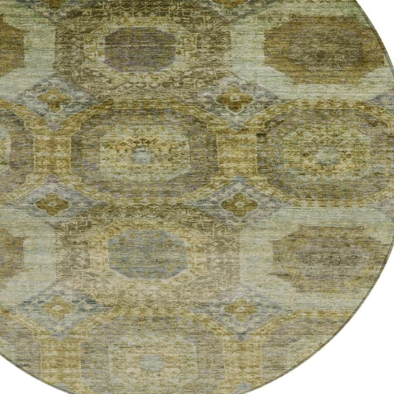 HomeRoots Medallion Transitional Rectangle Outdoor Rug
