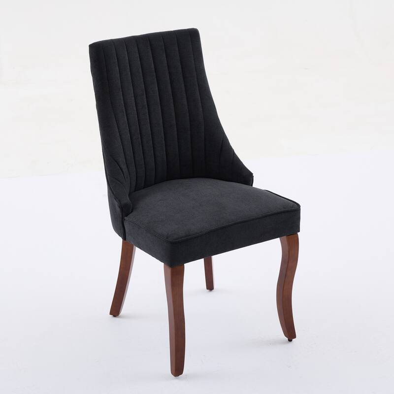 Dining Chairs Set of 2, Upholstered Accent Chair for Dining Room with Solid Wood Legs