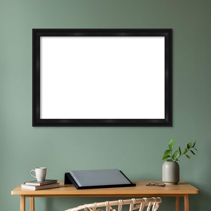Amanti Art Grand Black Narrow Framed Dry Erase Magnetic Board