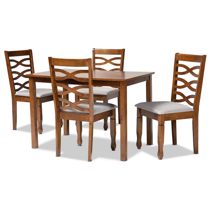 Lanier Modern and Contemporary 5-Piece Dining Set - Grey