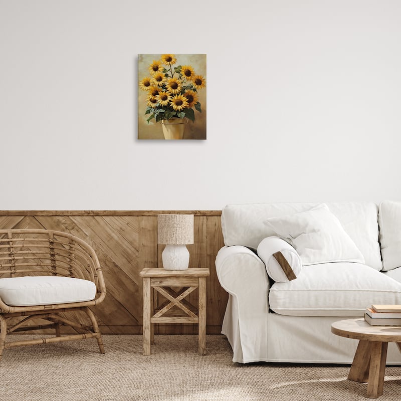 Stupell Sunny Sunflowers Arrangement Canvas Wall Art Design By Franklyn Gregory