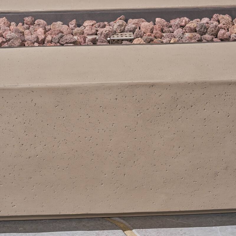 Oana Outdoor U-shaped 8-seat Acacia Sectional Sofa Set w/ Fire Pit by Christopher Knight Home