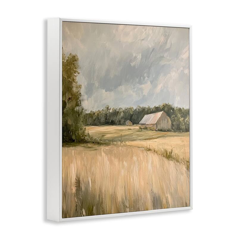 Stupell Natural Farm's Wispy Grasses Framed Giclee Art Design By Petal Prints Design