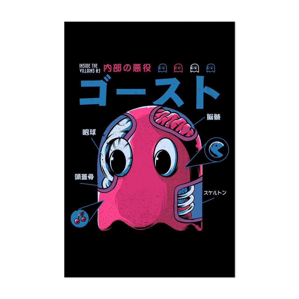 GHOSTZILLA Digital Pac man Video Games Art Print/Poster