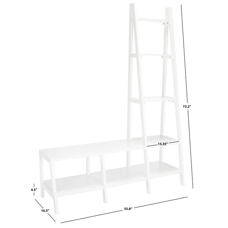 SAFAVIEH Rosalyn 7-Shelf Etagere Bookshelf - 17Wx56Dx72H
