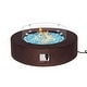 preview thumbnail 30 of 83, COSIEST 42'' Outdoor Round Propane Fire Pit w Wind Guard and Fire Glass