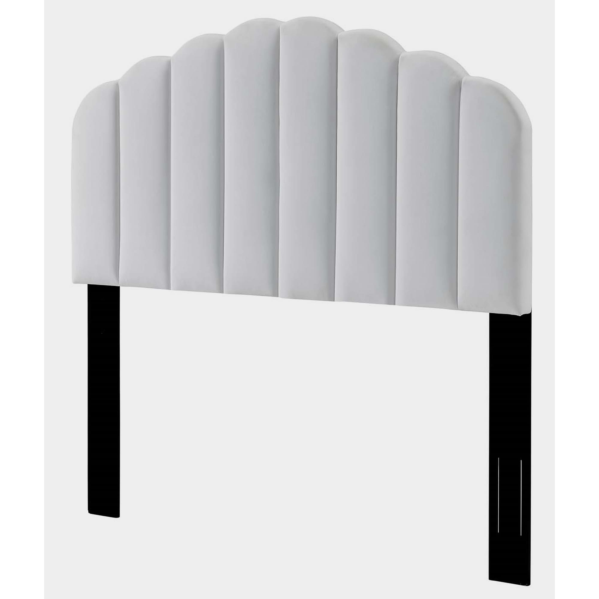 White scalloped best sale headboard