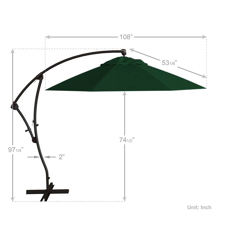 Okracoke 9ft Rotating Aluminum Umbrella by Havenside Home