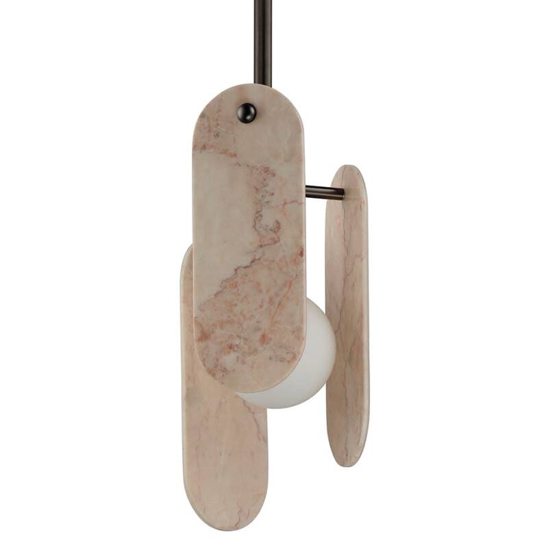 Studio M SM24812RJ Megalith 7" Wide LED Abstract Mini Pendant - Brushed Bronze