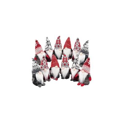 A&B Home Set of 12 Fabric Gnomes Table Sitter