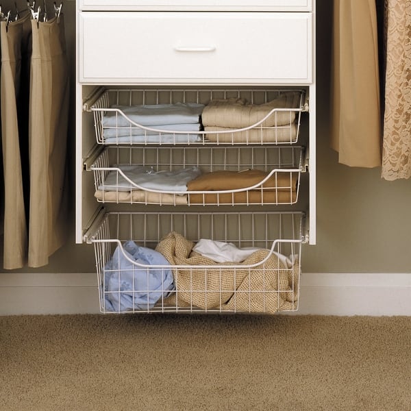 Shop Easy Track 1304 4 Tall Wire Basket For Easy Track Closet