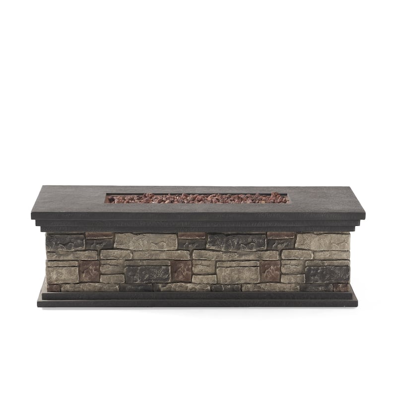 Cape Coral Outdoor 11 Seater Aluminum U-Shaped Sofa Sectional and Fire Pit Set by Christopher Knight Home