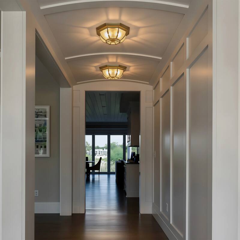 Starsky 5-Light Farmhouse Drum Flush Mount With Open Cage