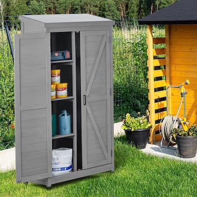 Installed 3 ft. W x 2 ft. D Wood Tall Shed (6 sq. ft.)