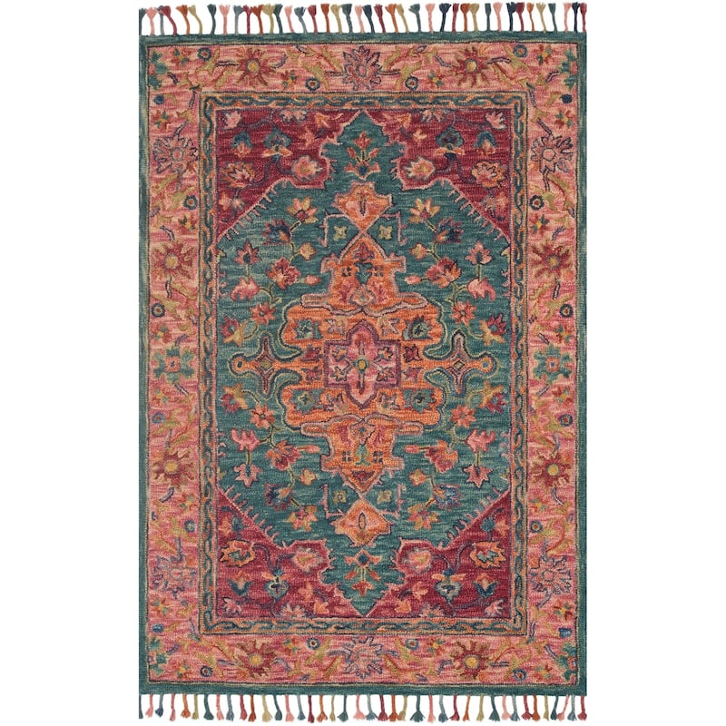 Alexander Home Sahara Boho Medallion Hand-Hooked Wool Area Rug