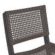 preview thumbnail 30 of 34, Polaris Outdoor 26" Square 3 Piece Wood and Wicker Bar Height Set by Christopher Knight Home