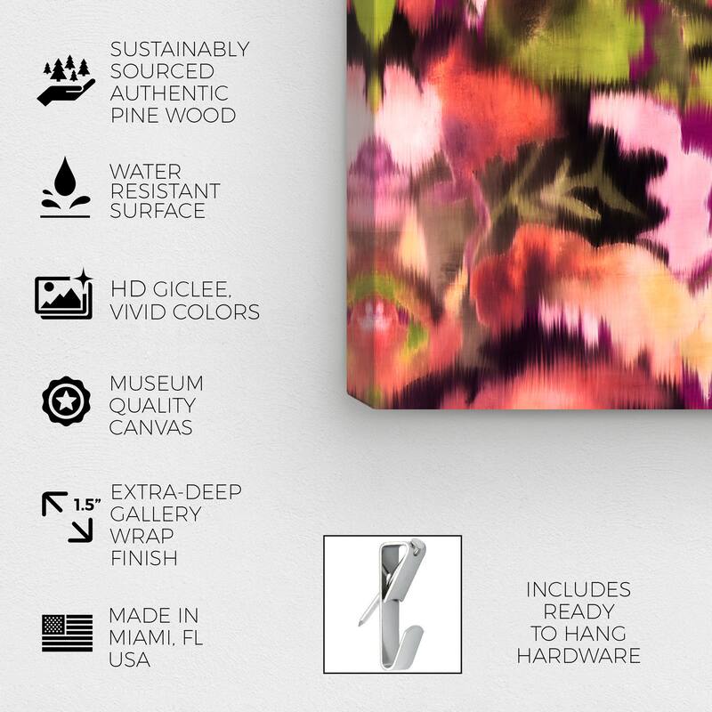 Wynwood Studio Abstract Blooming Granada Pink and Modern & Contemporary Wall Art Canvas Print