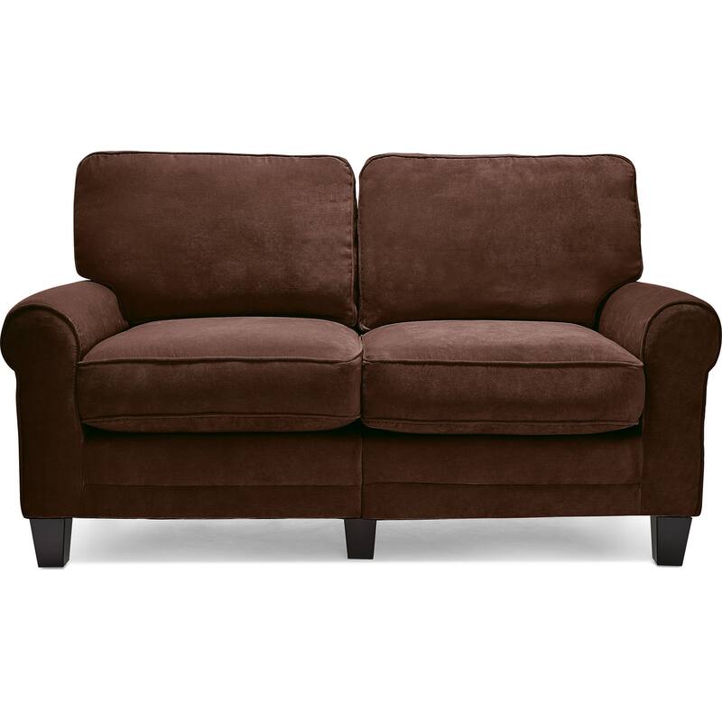 Serta Copenhagen 61" Loveseat for Two People, Pillowed Back Cushions and Rounded Arms, Durable Modern Upholstered Fabric