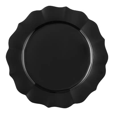 Elegant Pearl Round Lotus Disposable Plastic Plates - Party Supplies