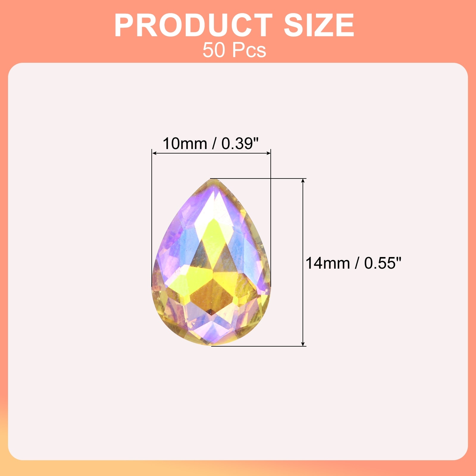 Teardrop Rhinestones Acrylic Pointed Back Rhinestone Beads Gems for Jewelry Making Costume Crystal Embellishments Crafts