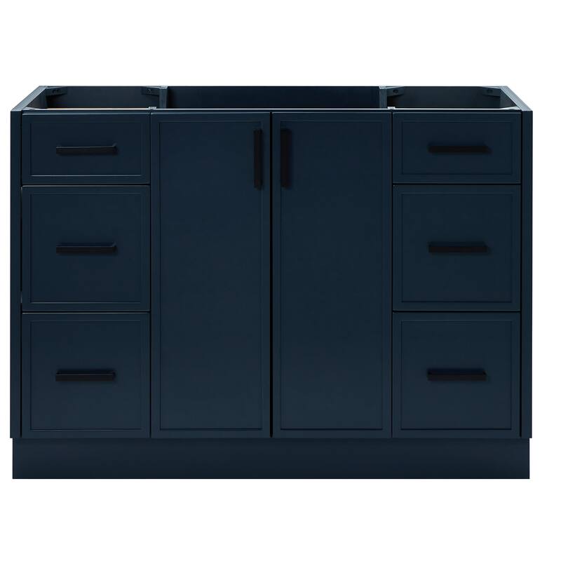 Ariel K48-BC Kelly 48" Double Free Standing Vanity Cabinet Only - Midnight Blue