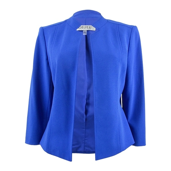Kasper Women's Crepe Flyaway Jacket - Royal. Opens flyout.