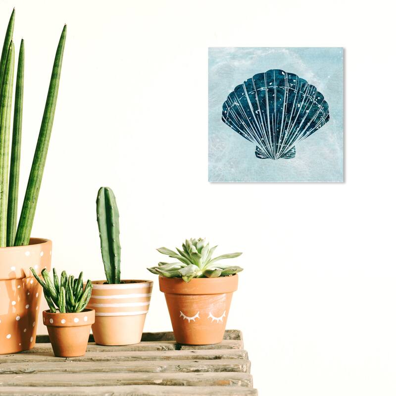 Wynwood Studio Canvas Nautical and Coastal Sea Elements Blue and Nautical & Coastal Wall Art Canvas Print - 12 x 12