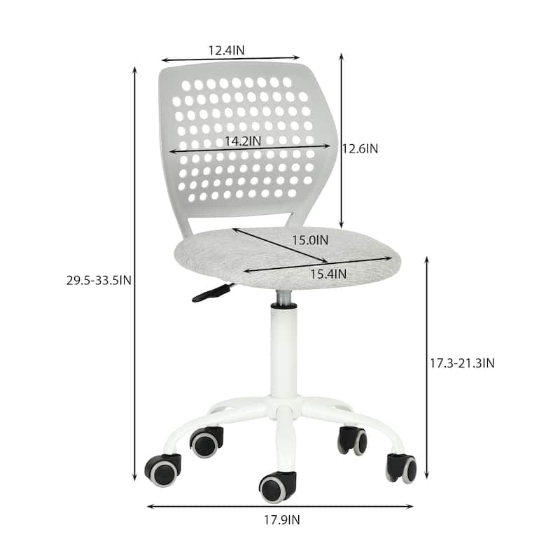 Homy Casa Adjustable Swivel Office Chair Wheels, Modern Study Chair