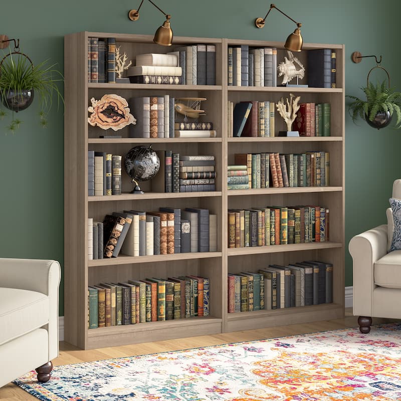 Universal Tall 5 Shelf Bookcase Storage by Bush Furniture
