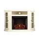 preview thumbnail 15 of 17, SEI Furniture Lougheed Ivory Media Console Fireplace
