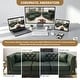 preview thumbnail 29 of 36, GDFStudio - Multi-Size Faux Leather 6-Seat Chesterfield Modular Sofa Set with Metal Trim & 6 Pillows