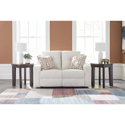 Signature Design by Ashley Danum Beige Reclining Loveseat - 64"W x 40"D x 41"H