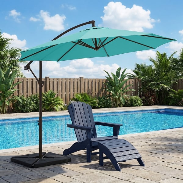 crank cantilever patio umbrella with base Amazon.com : Cross Base, 10 ft Shade for 2-6 People, Outdoor Offset Design with Infinite Tilt and Lift, Fade-Resistant Cross Canopy for Deck Pool Garden Backyard,Navy Blue Enhance your outdoor comfort with the 10FT Crank Patio Umbrella VOUA 10-ft Steel Beige Crank