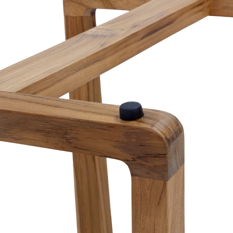 Sunnydaze 19" Teak Shower Bench Seat for Indoor or Outdoor Use