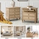 preview thumbnail 39 of 51, Muriel Farmhouse 3 Drawers Nightstand with Built-In Outlets by HULALA HOME