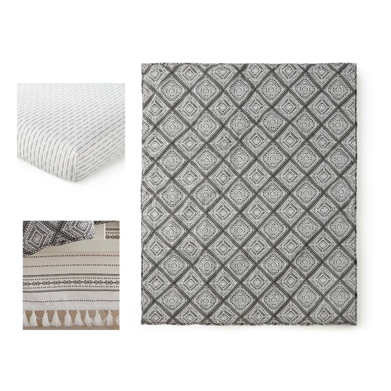 Nest & Nod Riley 3-Piece Nursery Crib Bedding Set - Levtex Baby